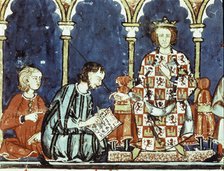 Book of Games' (1282), miniature of dices rules of Alfonso X 'The Wise' (1221-1284), king of Cast…