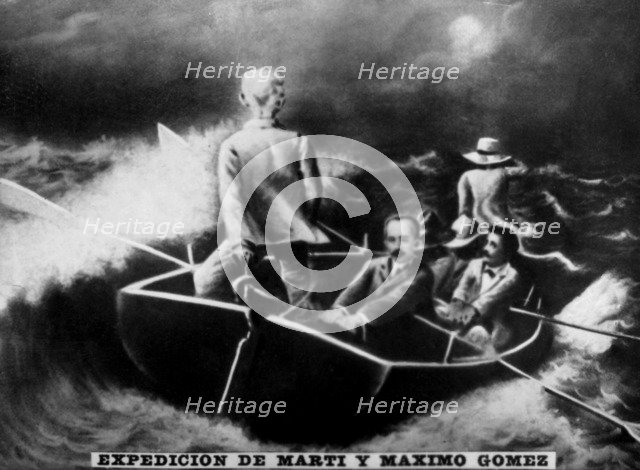 Expedition of Marti and Maximo Gomez, (1895), 1920s. Artist: Unknown