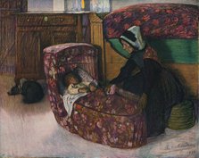 'Mere Et Enfant, Interieur Vendeen', 1900. Artist: Charles Milcendeau.