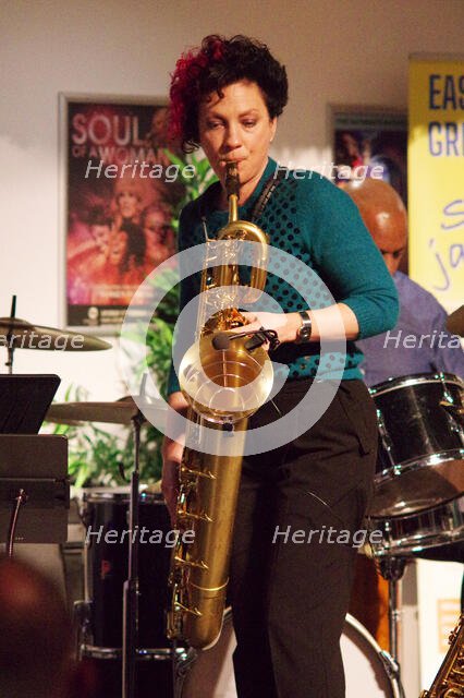 Hannah Horton, Hannah Horton Quartet, East Grinstead Jazz Club, West Suusex, Jan 2025. Creator: Brian O'Connor.
