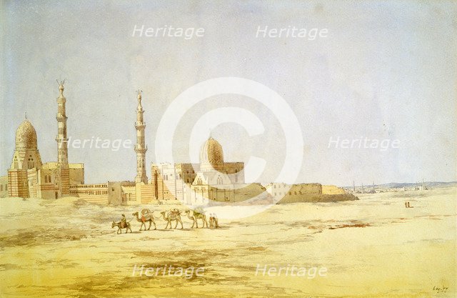 'Tombs of the Caliphs, Cairo', c1842. Artist: Richard Dudd