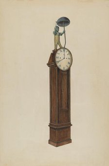 Plantation Clock, c. 1937. Creator: Al Curry.