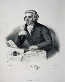 Portrait of the composer Joseph Haydn (1732-1809). Artist: German master  