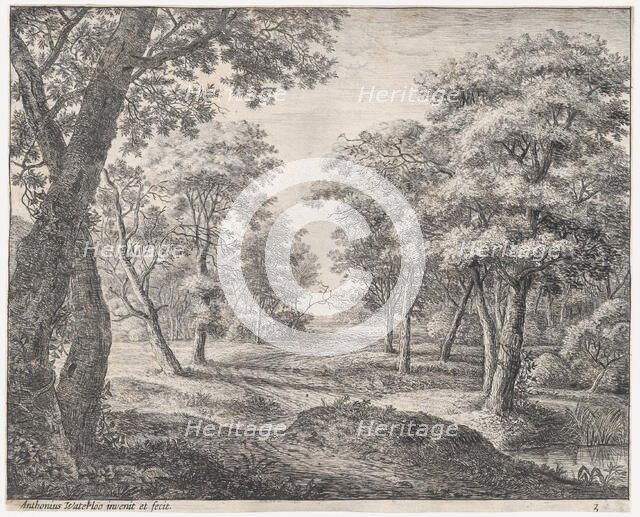 The Road Through the Woods, 17th century. Creator: Anthonie Waterloo.