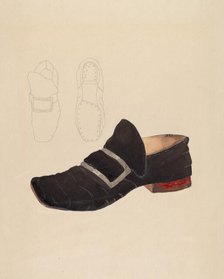 Man's Shoe, 1935/1942. Creator: Gladys Cook.