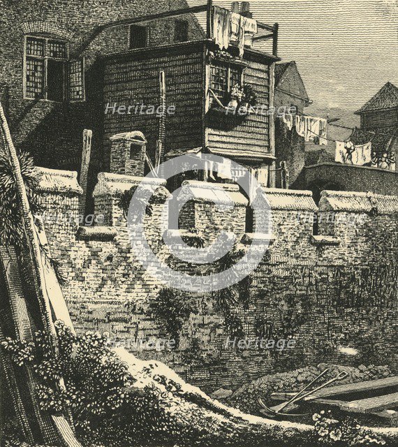 'Fragment of London Wall at St. Giles', Cripplegate', 1812, (1925). Creator: John Thomas Smith.