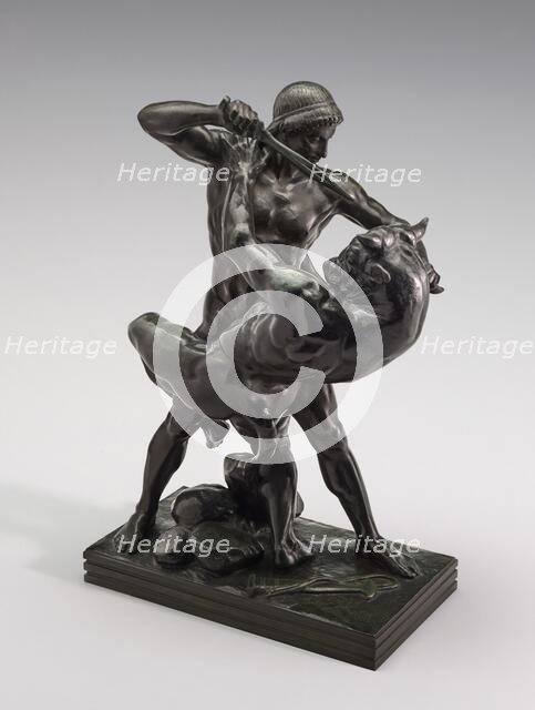 Theseus Fighting the Minotaur, model n.d., cast 1857/1873. Creator: Antoine-Louis Barye.