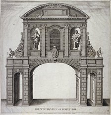 The West Prospect of Temple Bar, London, c1770. Artist: John Nixon