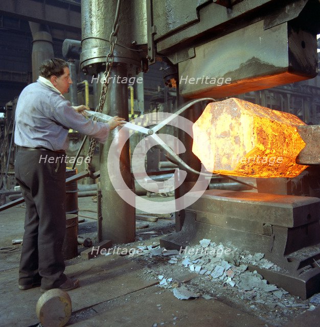 A 1500 ton steel press, Sheffield, South Yorkshire, 1970. Artist: Michael Walters