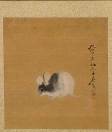 Leaf from Album of Seasonal Themes: Crescent Moon, 1847. Creator: Shibata Zeshin (Japanese, 1807-1891).