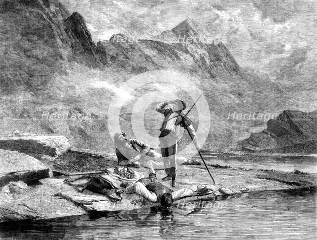 The International Exhibition: "Chamois-Hunters Reposing" by A. De Meuron..., 1862. Creator: W Thomas.