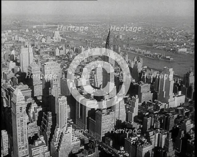 Aerial Shot of New York City, 1936. Creator: British Pathe Ltd.