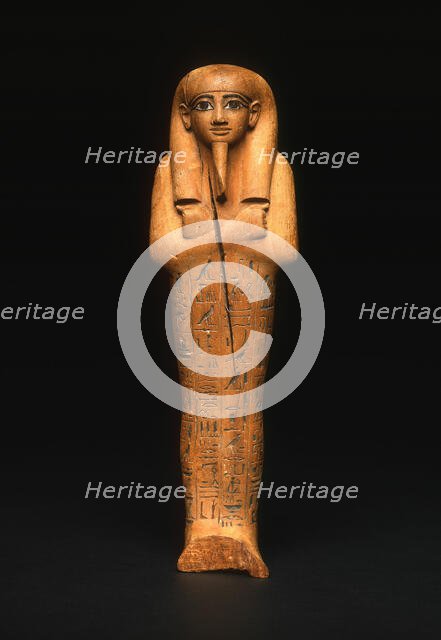 Shabti (Funerary Figurine) of Nebseni, Egypt, New Kingdom, Dynasty 18 (about 1570 BCE). Creator: Unknown.