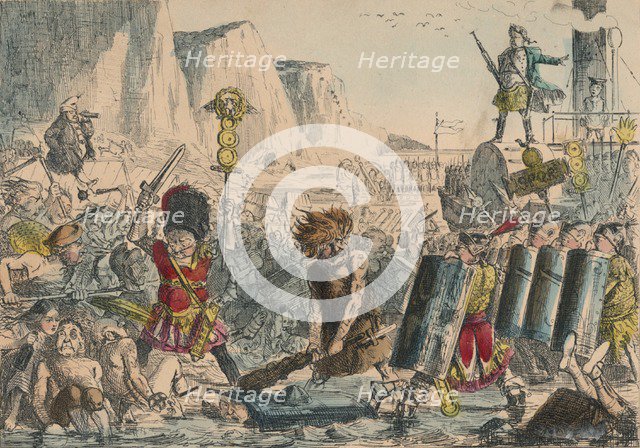 Landing of Julius Caesar, 1850. Artist: John Leech