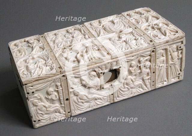 Casket with Romance Scenes, French, ca. 1320-40. Creator: Unknown.