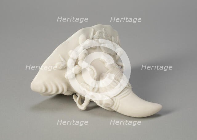 Rhinocerous Horn-Shaped Cup with Figures by a Tree, Ming dynasty (1368-1644). Creator: Unknown.