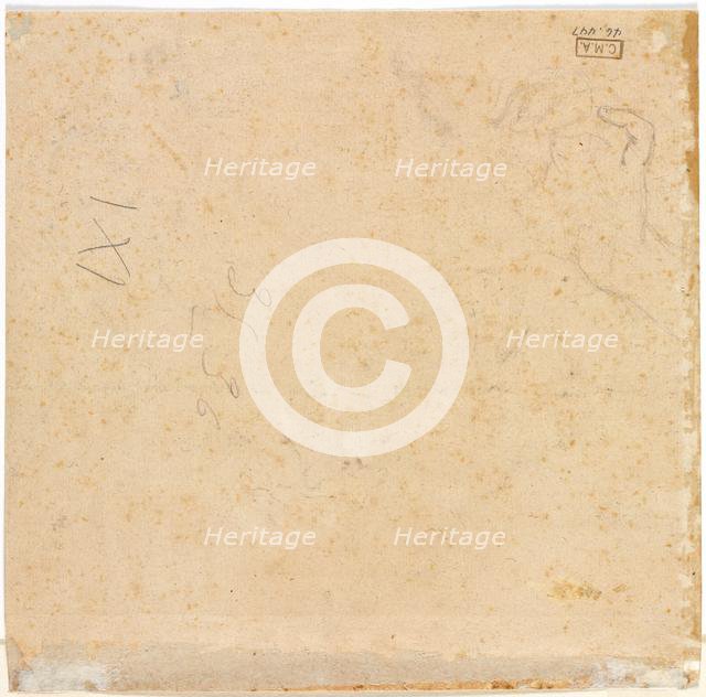 Sketch of a Hand (verso), 1700s. Creator: Pierre Lenfant (French, 1704-1787).