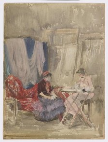 Note in Pink and Purple - The Studio, 1883-1884. Creator: James Abbott McNeill Whistler.