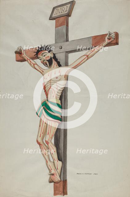 Cruciform - Bulto, 1935/1942. Creator: Majel G. Claflin.