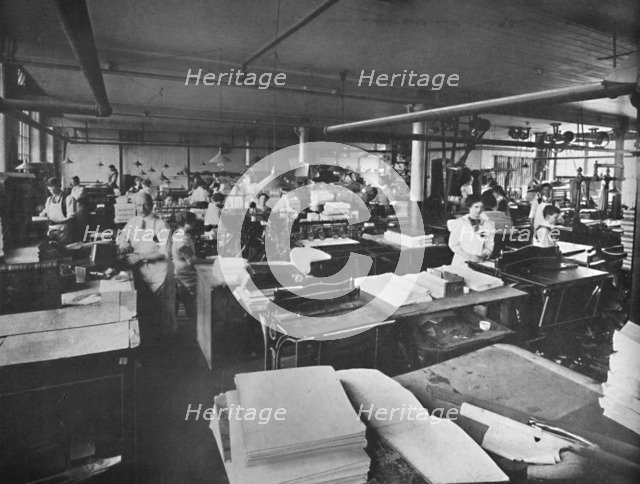 'View of Forwarding and Binding Room', 1919. Artist: Unknown.