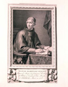 Juan Martinez Siliceo (died in 1557), Spanish ecclesiastic, was master of Felipe II, engraving of…