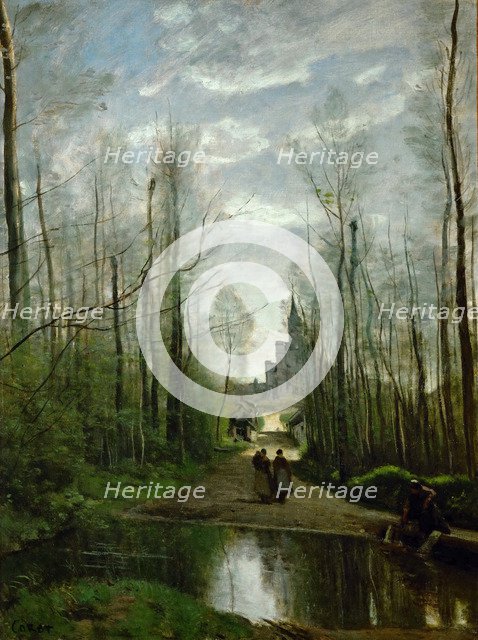 The Church of Marissel, near Beauvais. Artist: Corot, Jean-Baptiste Camille (1796-1875)