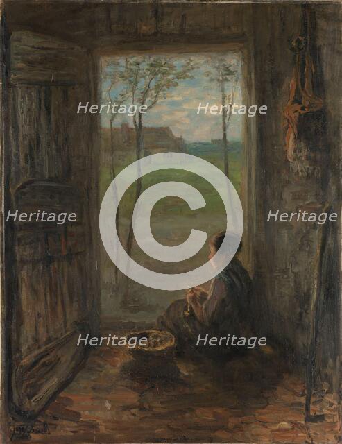 A Laren Scene, 1905. Creator: Jozef Israels.