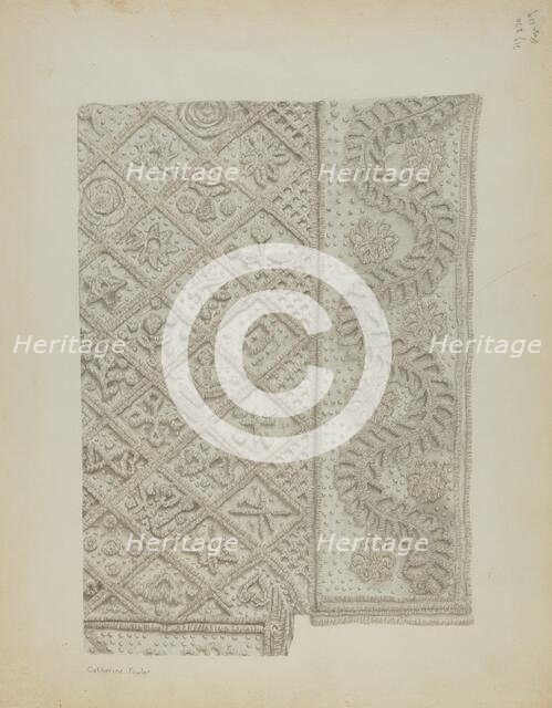 Tufted Candlewick Bedspread, c. 1939. Creator: Catherine Fowler.