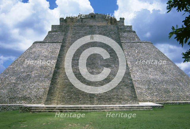Pyramid of the Magician, Uxmal city, Yucatan, Mexico, Mayan, Classical period, 1998. Creator: Unknown.
