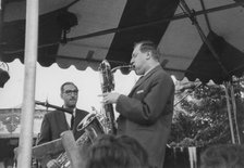Vic Ash and Harry Klein, Beaulieu Jazz Festival, Hampshire, 1960. Creator: Brian Foskett.