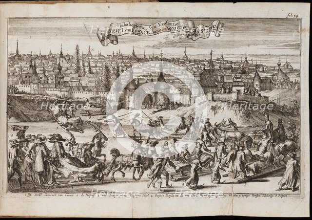 Vologda (From: Historisch Verhael, of Beschryving van de Voyagie), 1677. Artist: Coyet (Coyett), Balthasar (ca. 1650-1725)