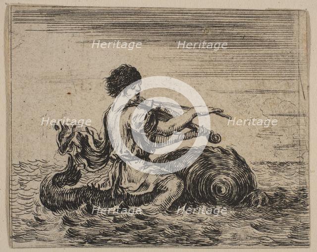 Arion, from 'Game of Mythology' (Jeu de la Mythologie), 1644. Creator: Stefano della Bella.