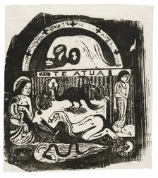 Te atua (The God), from the Suite of Late Wood-Block Prints, 1898/99. Creator: Paul Gauguin.