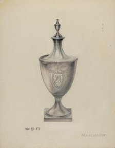 Silver Sugar Urn, c. 1940. Creator: E. J. Gilsleider.