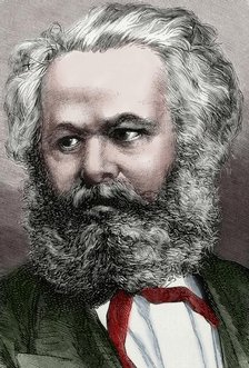 Karl Marx (1818-1883), German philosopher, political economist and communist, 1872.  Creator: Capuz.
