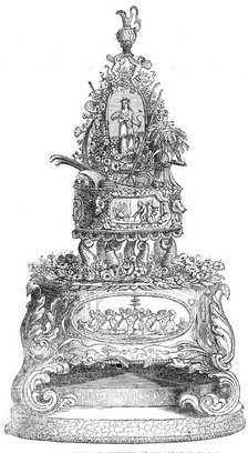 Colossal Prize Bride-Cake Exhibited at the Albany State Fair, 1850. Creator: Unknown.