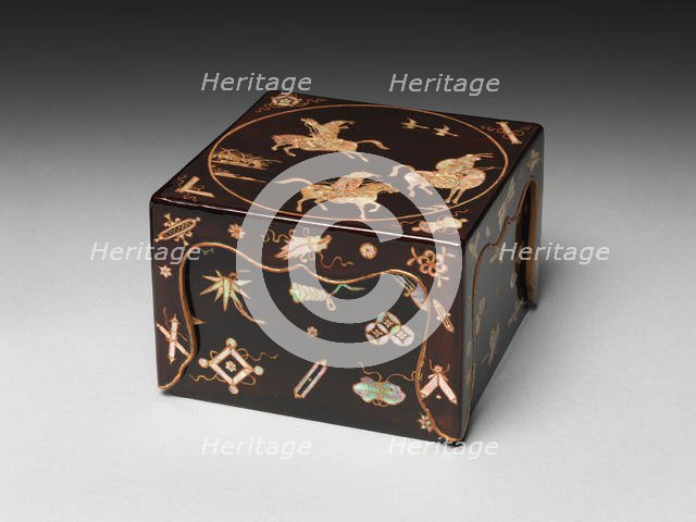 Seal Box with Hunters on Horseback, 17th-18th century. Creator: Unknown.