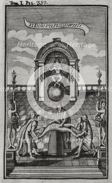 Idol Vitzliputzli (Huitzilopochtli), Mexican idol. 1771. Creator: Unknown.