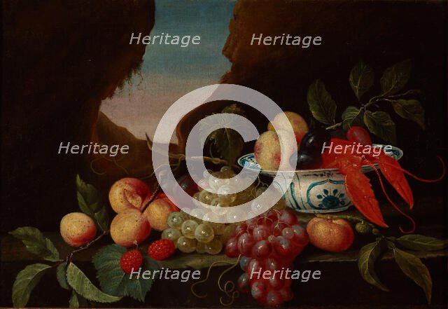 Still Life with Fruits and a Lobster, 1658. Creator: Theodoor Smits.