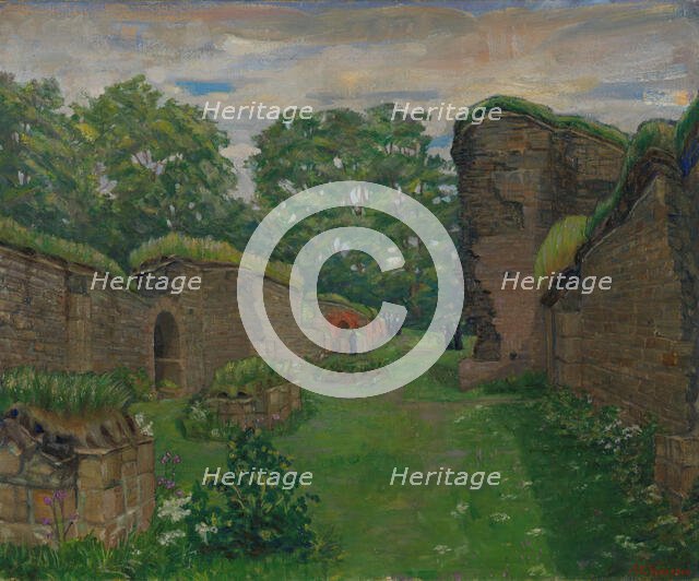 Cloister Ruins at Hovedoya, probably 1926. Creator: Anders C Svarstad.