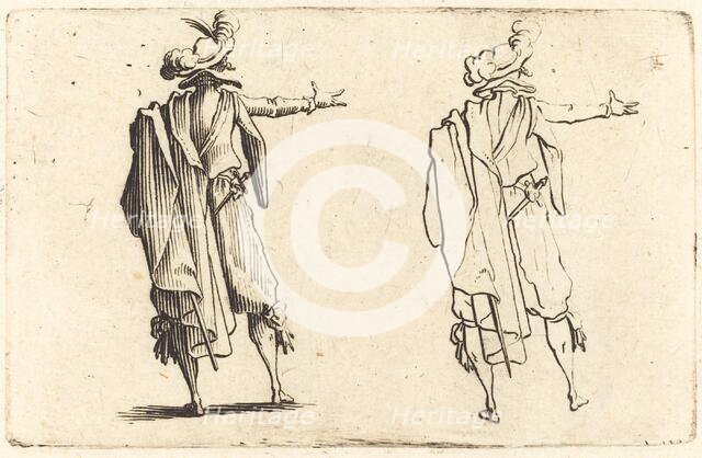 Man seen from Behind with His Right Arm Extended, c. 1622. Creator: Jacques Callot.