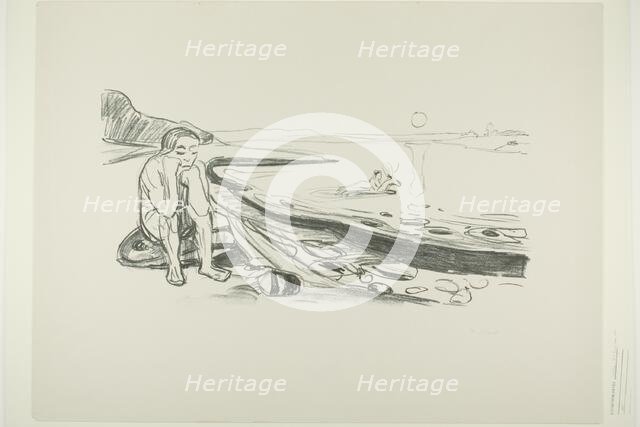 Omega's Flight, 1908/09. Creator: Edvard Munch.