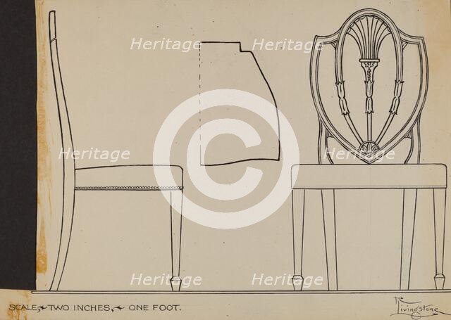 Side Chair, c. 1936. Creator: Rolland Livingstone.