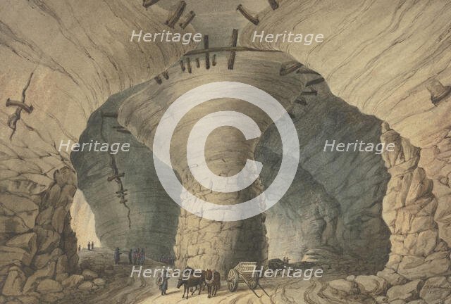 Gypsum caves of Montmartre in Paris, 1833. Creator: Ludwig Daniel Philipp Schmidt.