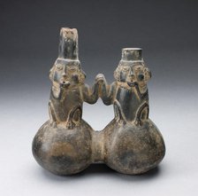 Double Vessel in the Form of Two Figures Drinking and Holding Hands, A.D. 1000/1400. Creator: Unknown.