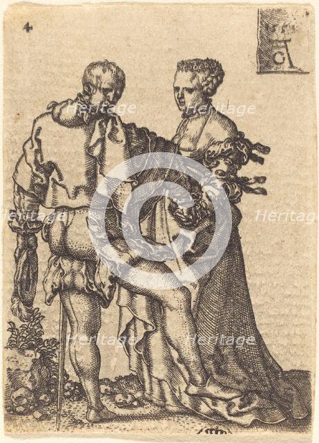 Dancing Couple, 1551. Creator: Heinrich Aldegrever.