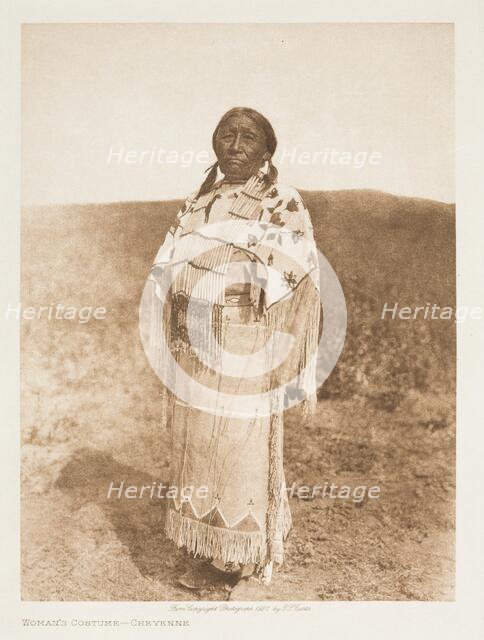 Woman's Costume-Cheyenne, 1927. Creator: Edward Sheriff Curtis.