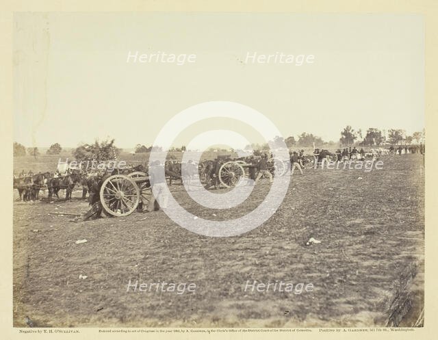 Incidents of the War: Battery D, 5th U.S. Artillery in Action, 1863. Creator: Alexander Gardner.