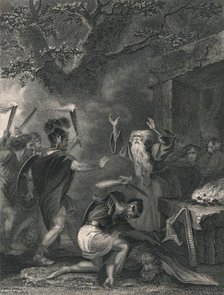 'The Massacre of the Druids', (mid 19th century).  Creator: J Rogers.