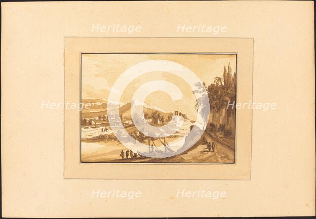 Landscape with Fishing Boats, published 1782. Creator: Maria Catharina Prestel.